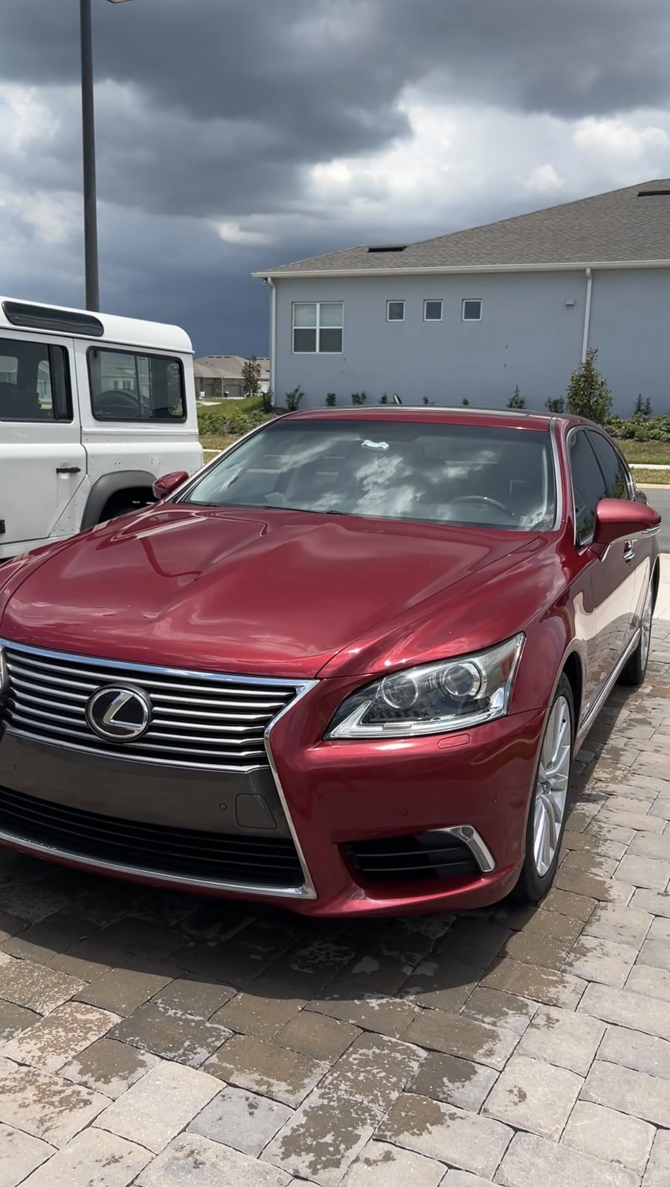 Red Lexus after exterior detailing